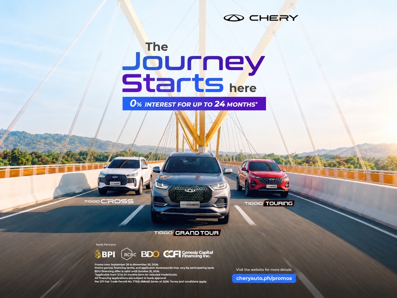 Chery Zero Interest Promo for Select Chery Tiggo Models