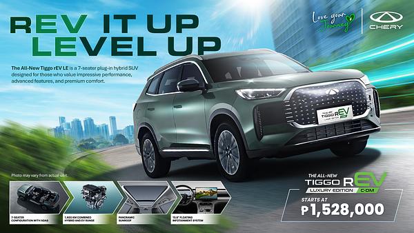 Chery Auto Ph Shakes Up the 7-seater Hybrid Segment with the Announcement of the All-new Tiggo rEV LE starting at  Php 1.528-M